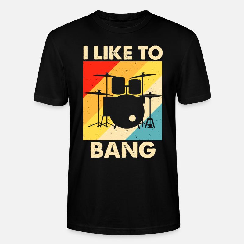 Batterie Batteur Batteur - T-shirt bio CRAFTER Stanley Stella Unisexe - noir