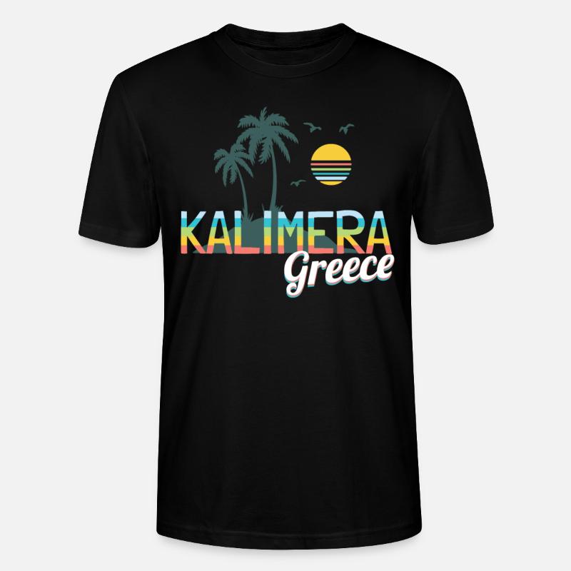 Kalimera, Grèce, Grèce - T-shirt bio CRAFTER Stanley Stella Unisexe - noir