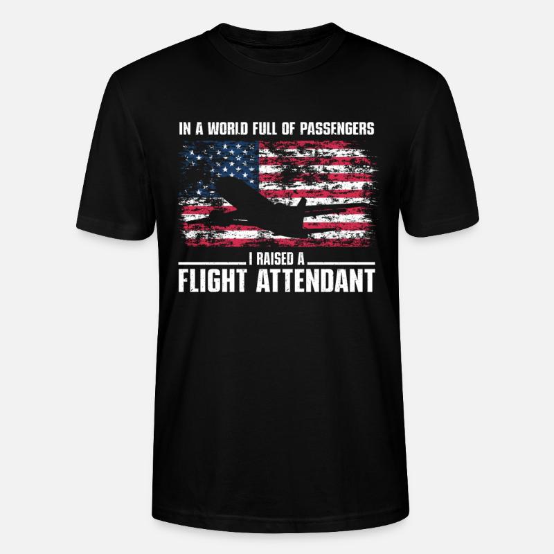 Flugbegleiter Papa Stewardess Flugbegleiter - Stanley/Stella Unisex Bio-T-Shirt CRAFTER - Schwarz