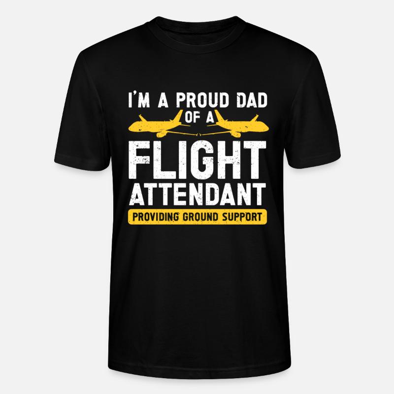 Flugbegleiter Papa Stewardess Flugbegleiter - Stanley/Stella Unisex Bio-T-Shirt CRAFTER - Schwarz