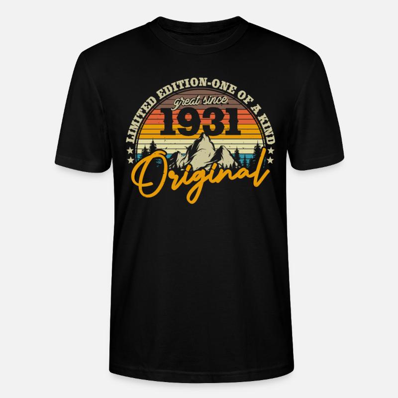 Nostalgisches Geschenk 1931 - Stanley/Stella Unisex Bio-T-Shirt CRAFTER - Schwarz