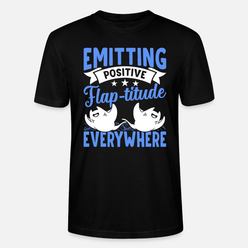 Mantarochen Positive Flap-titude Mantarochen - Stanley/Stella Unisex Bio-T-Shirt CRAFTER - Schwarz