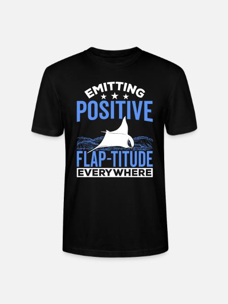 Mantarochen Positive Flap-titude Mantarochen - Stanley/Stella Unisex Bio-T-Shirt CRAFTER - Schwarz