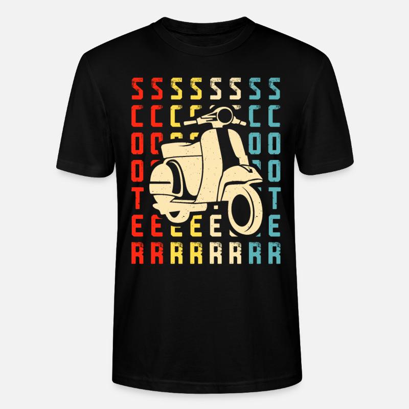 Roller Rollerfahrer Motorroller - Stanley/Stella Unisex Bio-T-Shirt CRAFTER - Schwarz