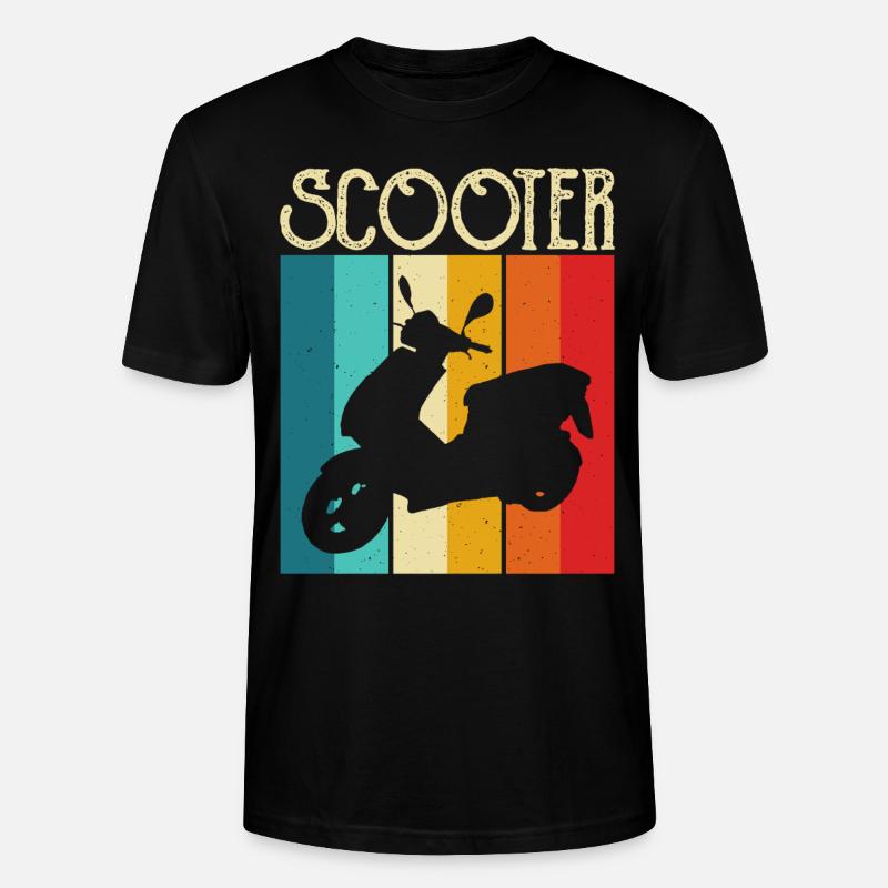 Roller Rollerfahrer Motorroller - Stanley/Stella Unisex Bio-T-Shirt CRAFTER - Schwarz