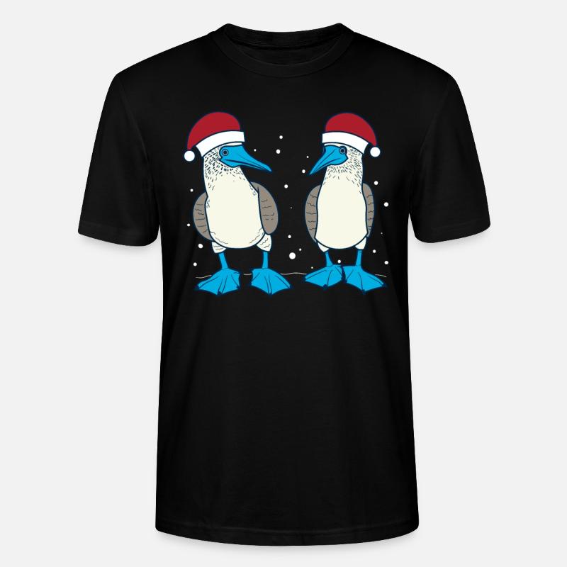 Fou à pieds bleus Noël - T-shirt bio CRAFTER Stanley Stella Unisexe - noir