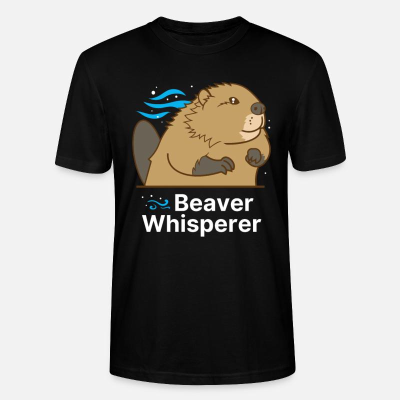 Beaver Whisperer - Stanley/Stella Unisex Bio-T-Shirt CRAFTER - Schwarz