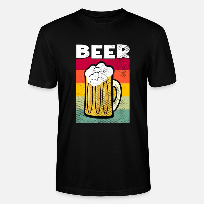 Bier Retro - Stanley/Stella Unisex Bio-T-Shirt CRAFTER - Schwarz