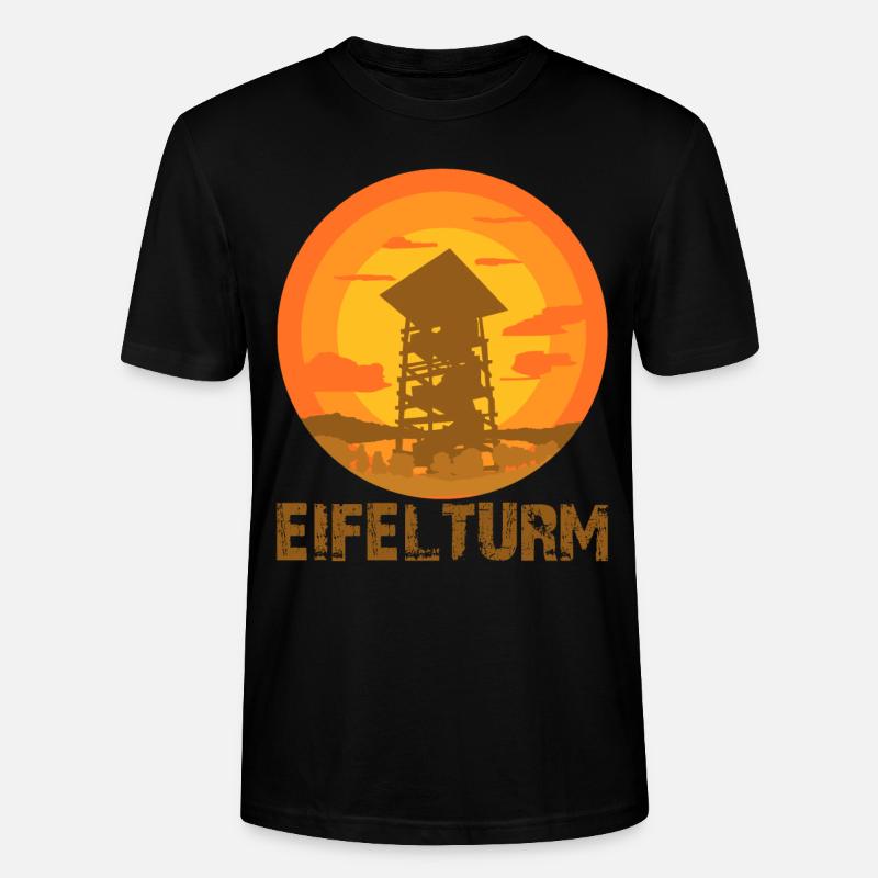 Eifel Wandern Aussichtsturm Eifler - Stanley/Stella Unisex Bio-T-Shirt CRAFTER - Schwarz