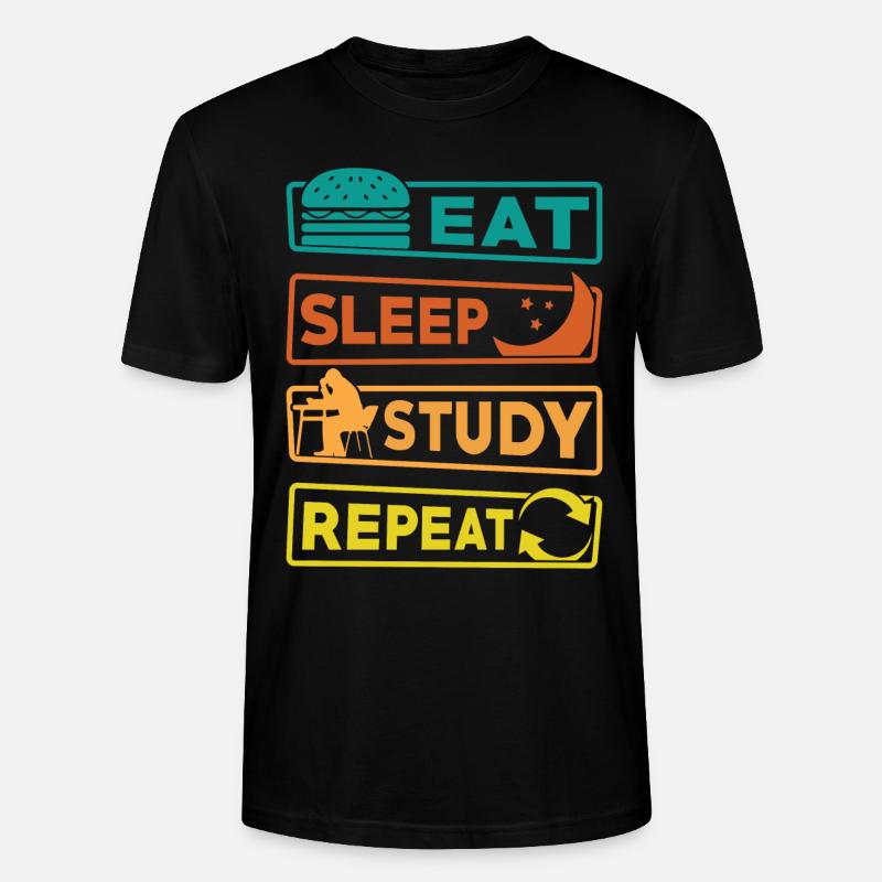 Student Study Learning Exam - Stanley/Stella CRAFTER Unisex Organic T-Shirt - black