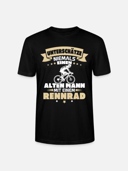 Alten mann mit einem wandert - Stanley/Stella Unisex Bio-T-Shirt CRAFTER - Schwarz