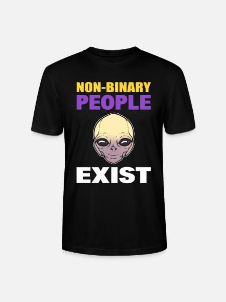 LGBTQ Nicht-binärer Stolz Fröhlich - Stanley/Stella Unisex Bio-T-Shirt CRAFTER - Schwarz
