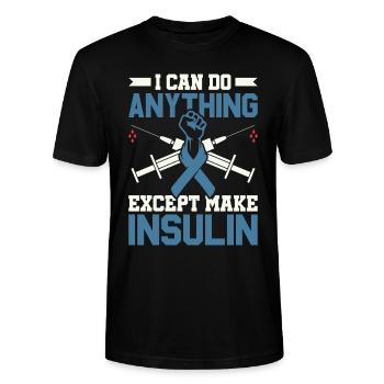 You're The Apple Juice To My Low Blood Sugar - - Stanley/Stella CRAFTER Unisex Organic T-Shirt - black - Front - Alina (178cm) & Michal (187cm)