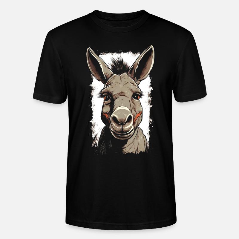Esel Eselchen Maultier Muli - Stanley/Stella Unisex Bio-T-Shirt CRAFTER - Schwarz