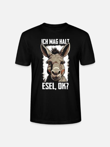 Esel Eselchen Maultier Muli - Stanley/Stella Unisex Bio-T-Shirt CRAFTER - Schwarz