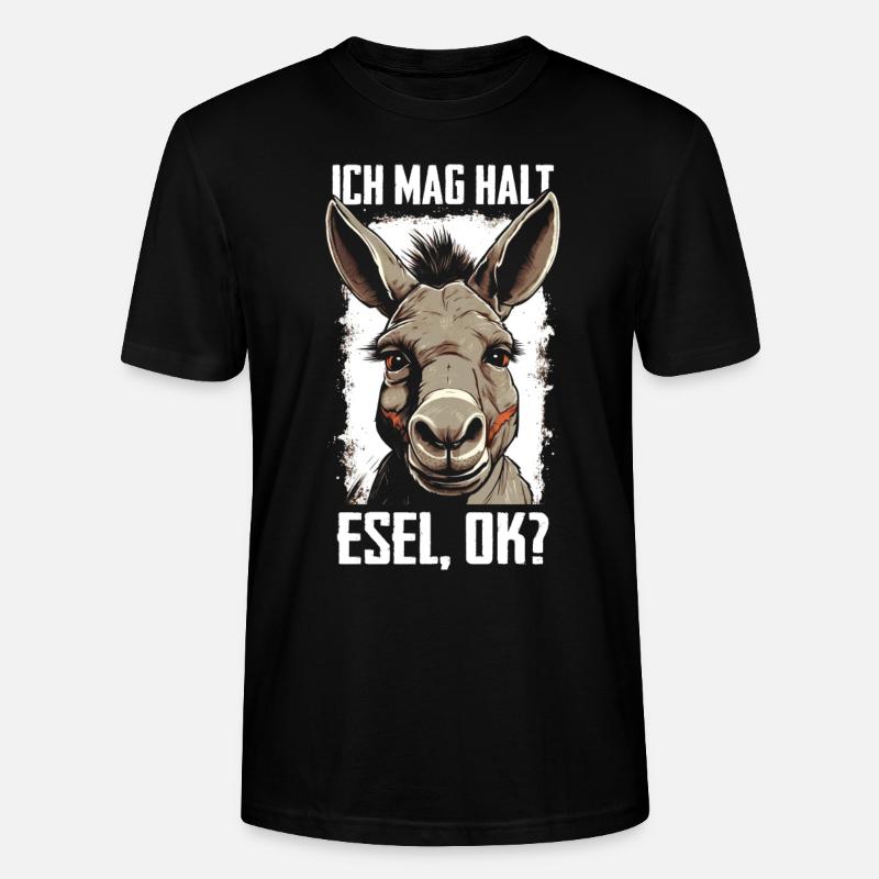 Esel Eselchen Maultier Muli - Stanley/Stella Unisex Bio-T-Shirt CRAFTER - Schwarz