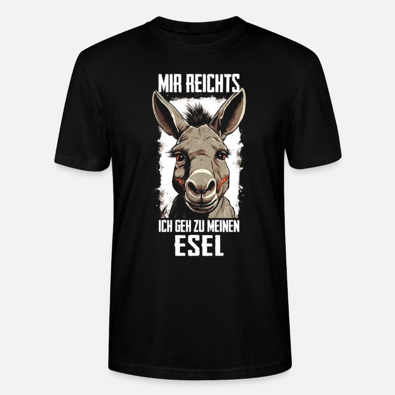 Esel Eselchen Maultier Muli - Stanley/Stella Unisex Bio-T-Shirt CRAFTER - Schwarz