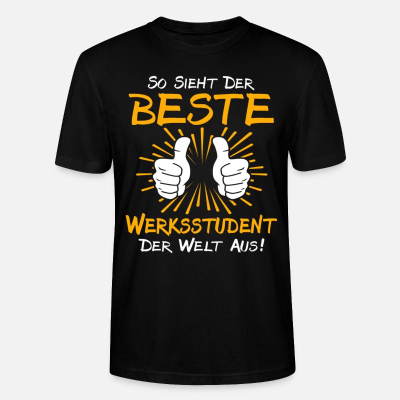 Werksstudent Geschenkidee - Stanley/Stella Unisex Bio-T-Shirt CRAFTER - Schwarz