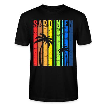 Sardinien Insel Sardegna Italien Urlaub Idee - Stanley/Stella Unisex Bio-T-Shirt CRAFTER - Schwarz - Vorne - Alina (178cm) & Michal (187cm)