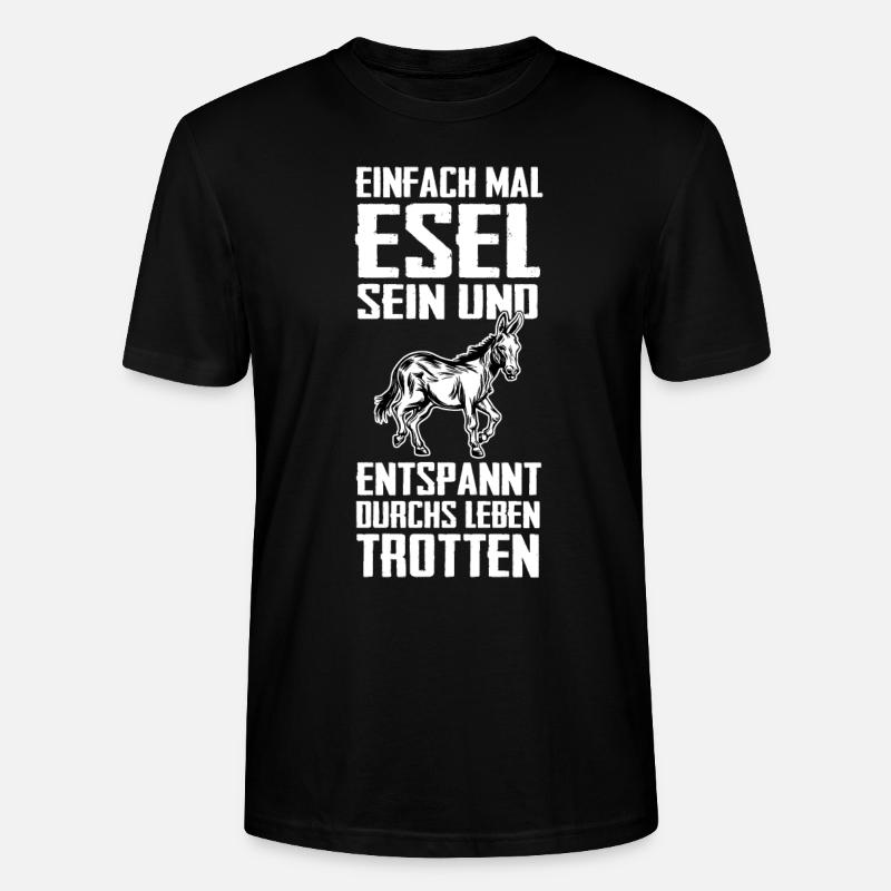 Esel Eselchen Maultier Muli - Stanley/Stella Unisex Bio-T-Shirt CRAFTER - Schwarz