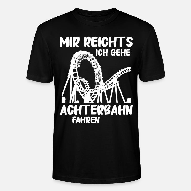 Achterbahn Freizeitpark Roller Coaster - Stanley/Stella Unisex Bio-T-Shirt CRAFTER - Schwarz