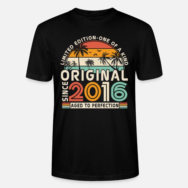 Legendäres 2016er Jahrgangsgeschenk - Stanley/Stella Unisex Bio-T-Shirt CRAFTER - Schwarz
