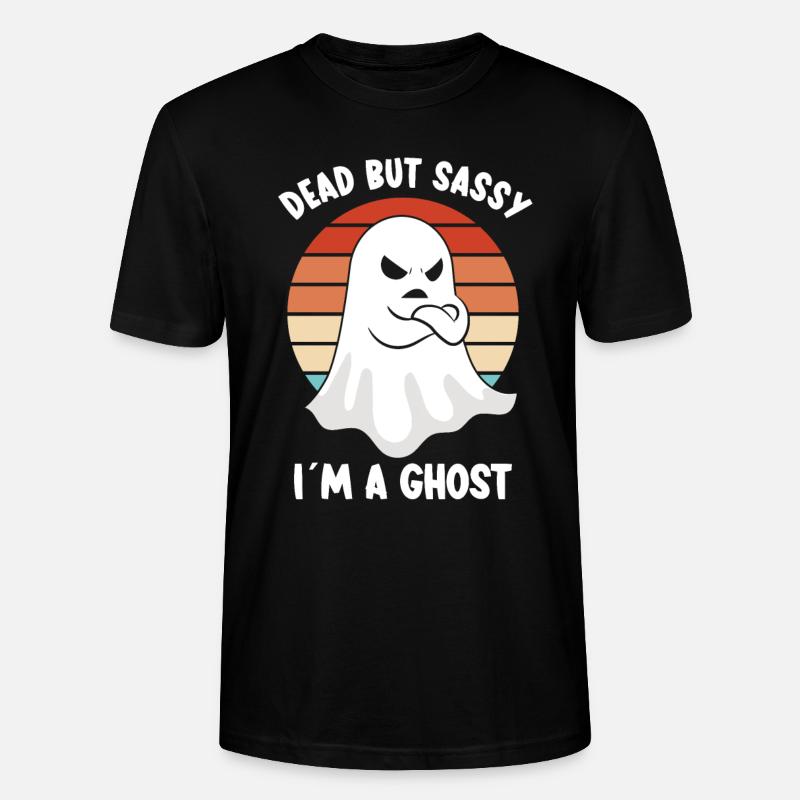 Ghostbusters Funny Ghost Angry Ghost - Stanley/Stella CRAFTER Unisex Organic T-Shirt - black