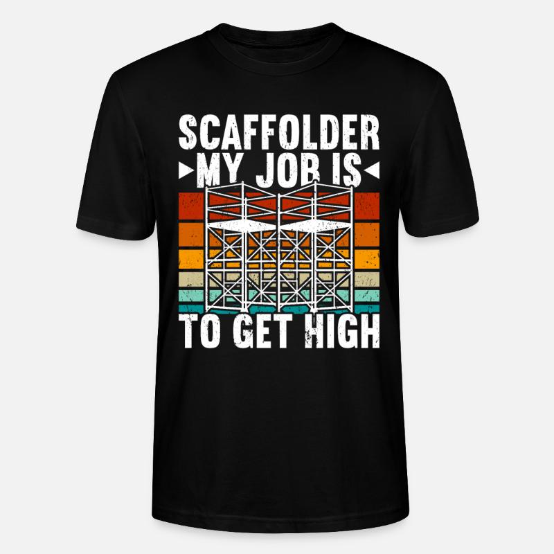 Échafaudage Échafaudage Échafaudage - T-shirt bio CRAFTER Stanley Stella Unisexe - noir