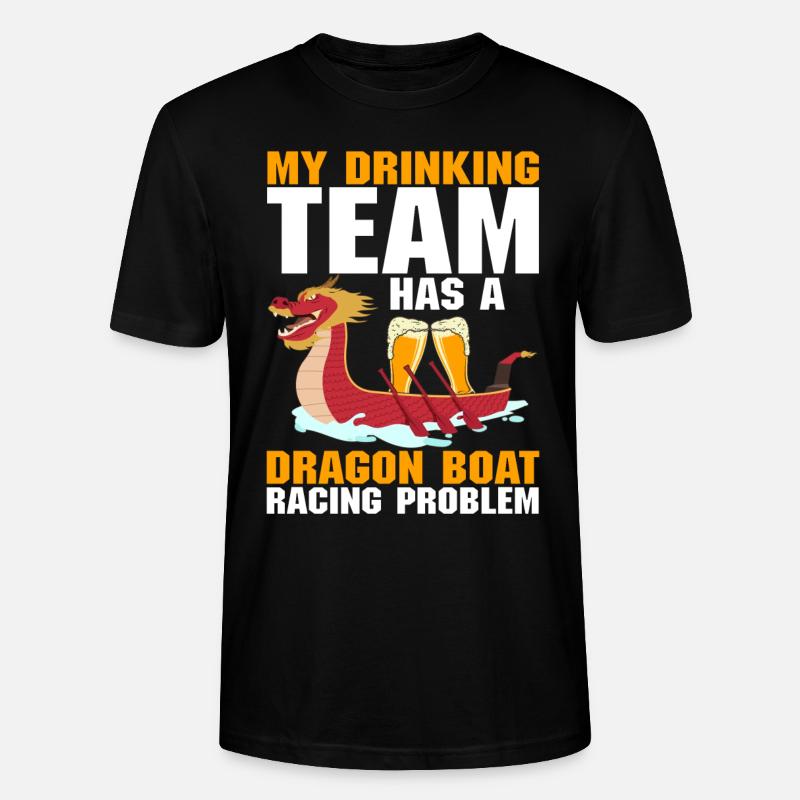 Lustiges Trinker-Team Drachenbootrennen Problem - Stanley/Stella Unisex Bio-T-Shirt CRAFTER - Schwarz