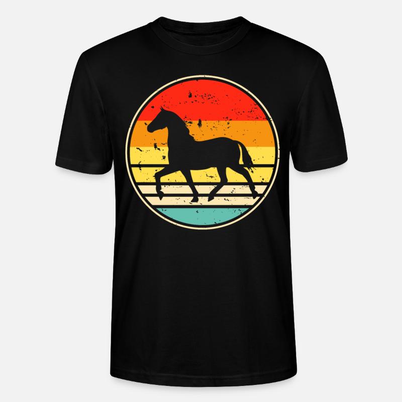 Pferd - Stanley/Stella Unisex Bio-T-Shirt CRAFTER - Schwarz