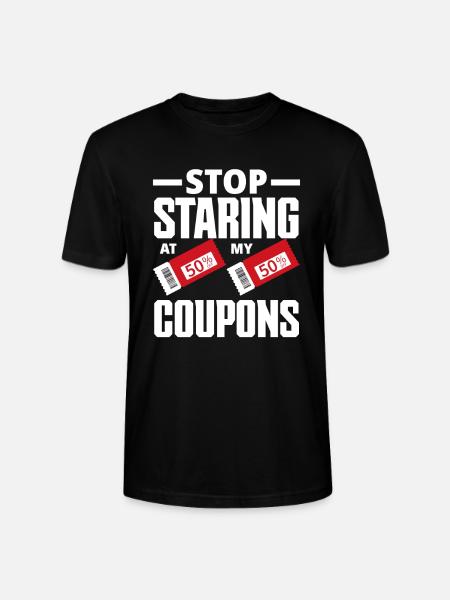 Funny Extreme Couponing Coupon Gift - Stanley/Stella CRAFTER Unisex Organic T-Shirt - black