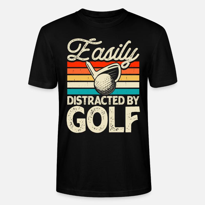Golf Golfer - Stanley/Stella Unisex Bio-T-Shirt CRAFTER - Schwarz