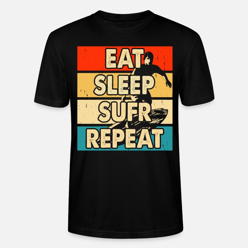 Surfen Surfer - Stanley/Stella Unisex Bio-T-Shirt CRAFTER - Schwarz