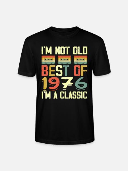 1976 Non sono vecchio Sono classico Vintage 1976 Compleanno - Maglietta unisex ecologica CRAFTER di Stanley/Stella - nero