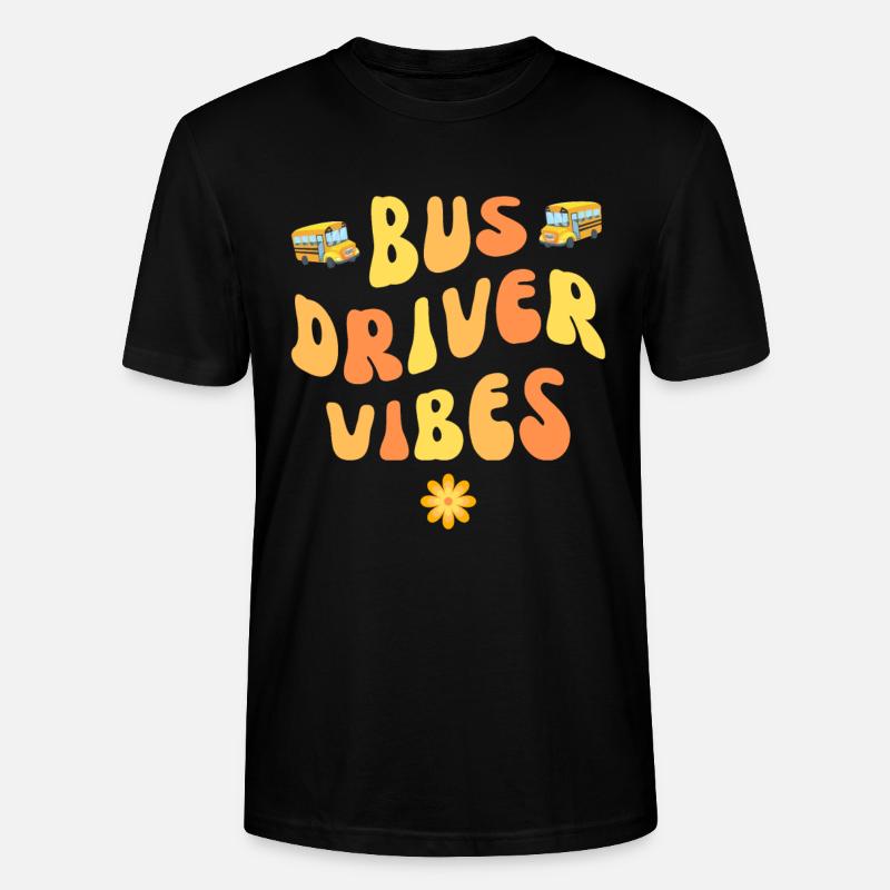 Busfahrer-Vibes - Stanley/Stella Unisex Bio-T-Shirt CRAFTER - Schwarz