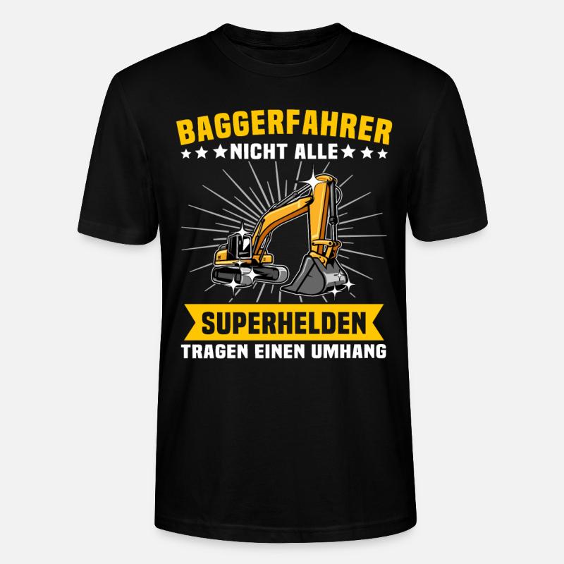 Baggerfahrer Bagger - Stanley/Stella Unisex Bio-T-Shirt CRAFTER - Schwarz