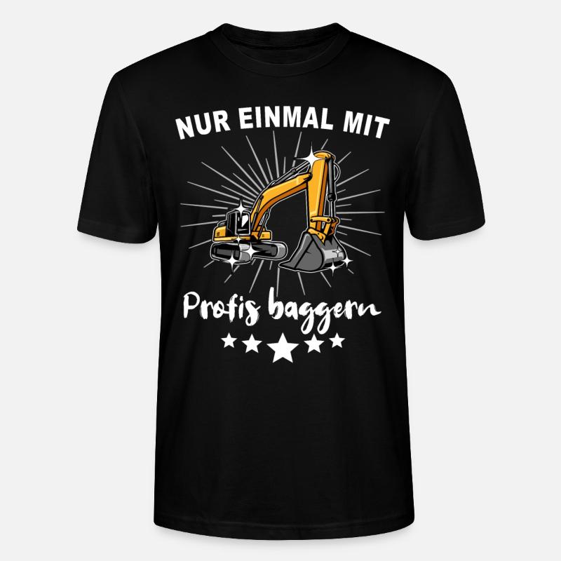 Baggerfahrer Bagger - Stanley/Stella Unisex Bio-T-Shirt CRAFTER - Schwarz
