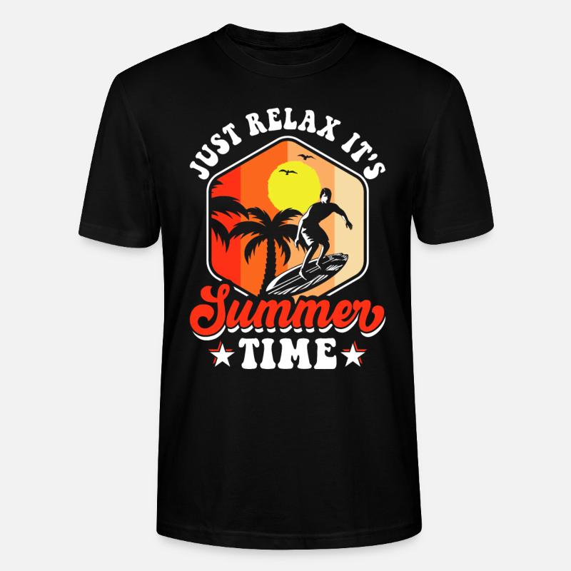 Surfen Surfer - Stanley/Stella Unisex Bio-T-Shirt CRAFTER - Schwarz