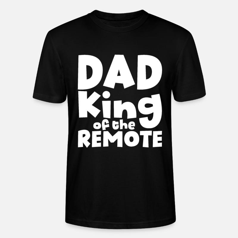 Papa Roi De La Télécommande - T-shirt bio CRAFTER Stanley Stella Unisexe - noir