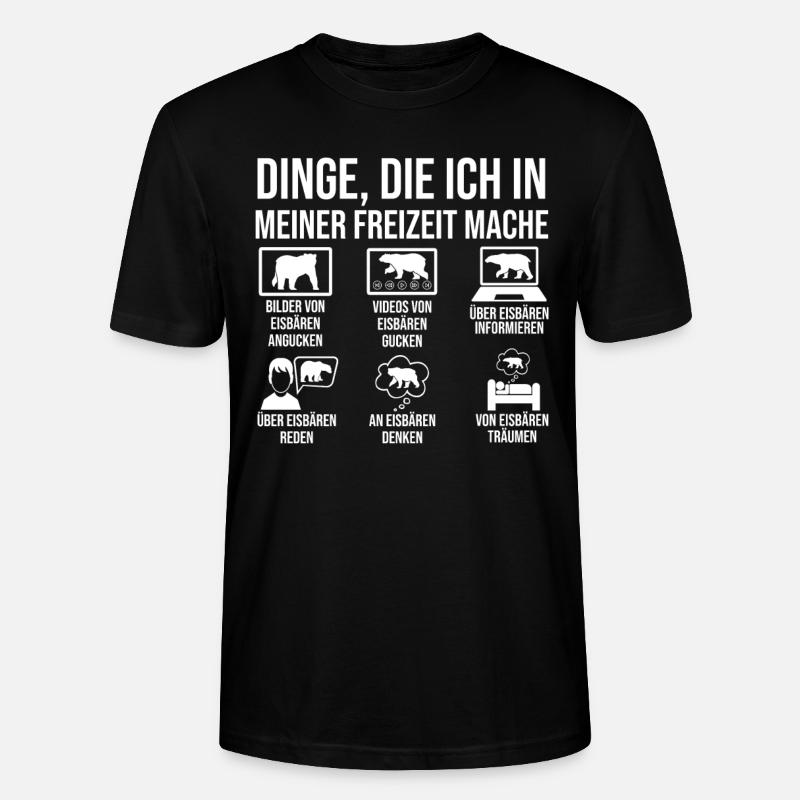 Eisbär Eisbären - Stanley/Stella Unisex Bio-T-Shirt CRAFTER - Schwarz