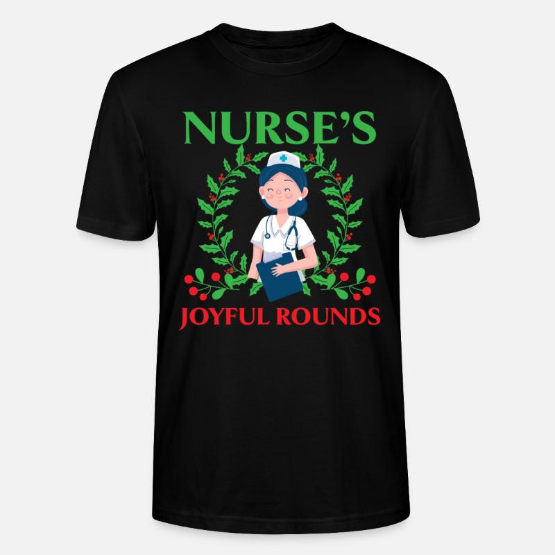 Krankenschwester's Joyful Rounds Krankenschwester - Stanley/Stella Unisex Bio-T-Shirt CRAFTER - Schwarz
