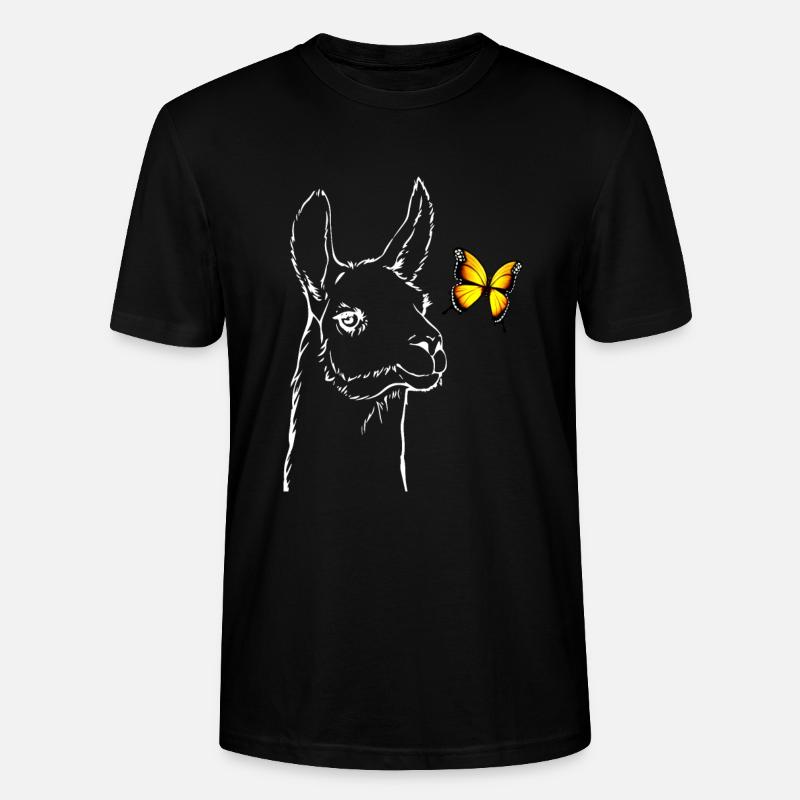 Lama avec papillon - T-shirt bio CRAFTER Stanley Stella Unisexe - noir