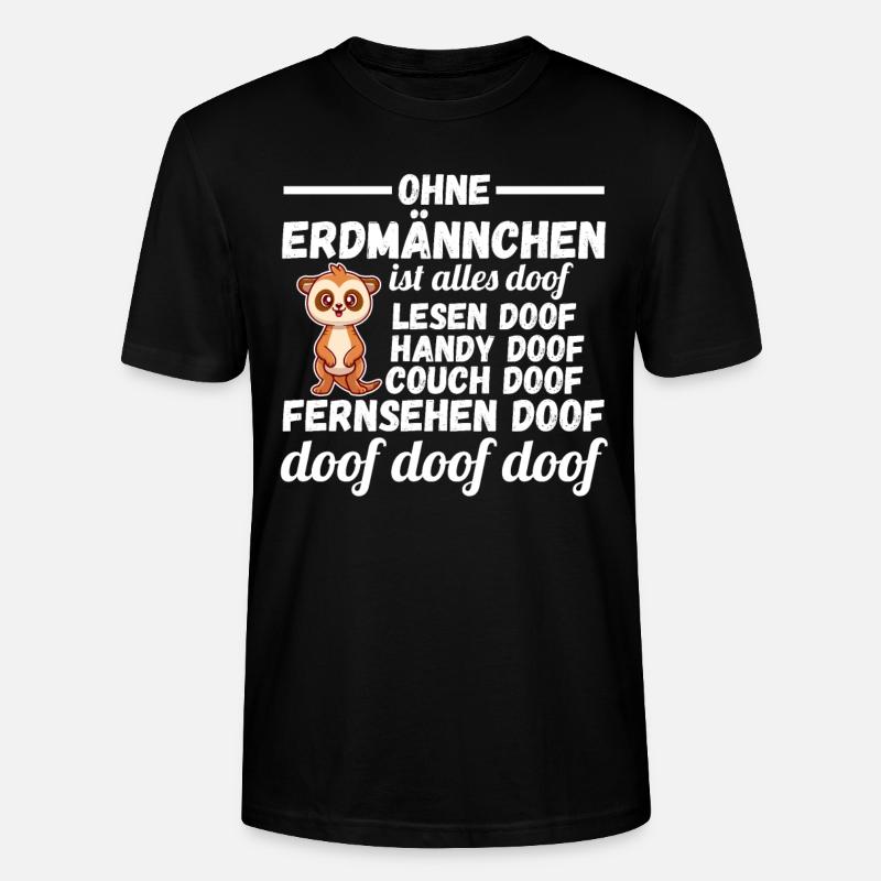 Erdmännchen - Stanley/Stella Unisex Bio-T-Shirt CRAFTER - Schwarz