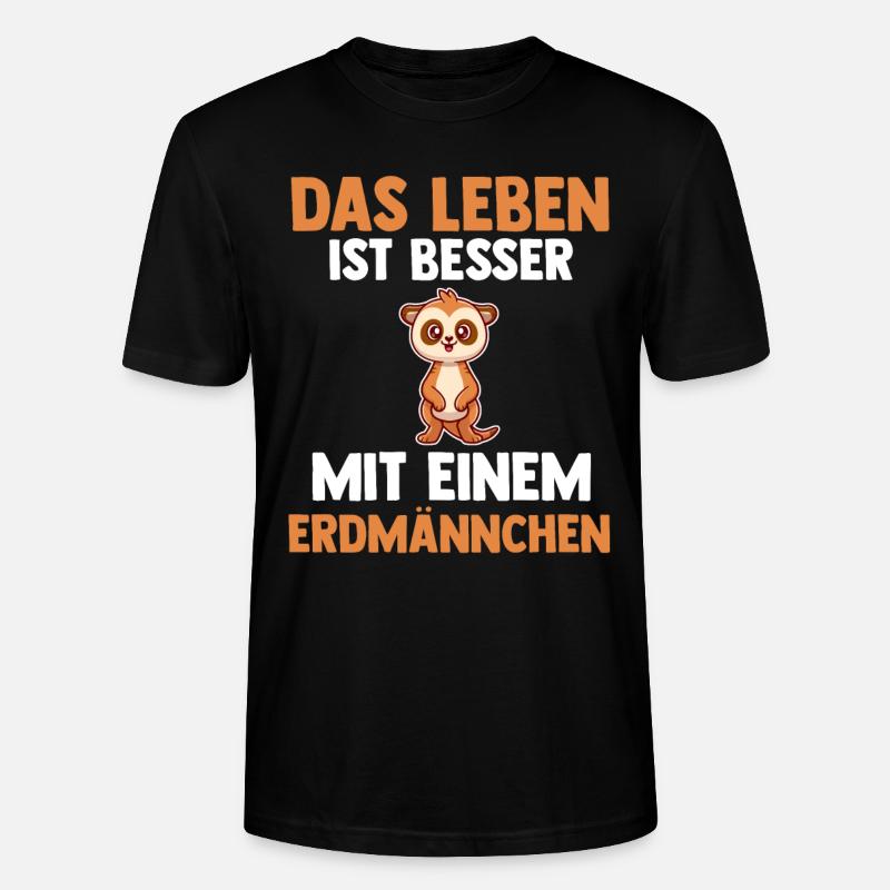 Erdmännchen - Stanley/Stella Unisex Bio-T-Shirt CRAFTER - Schwarz