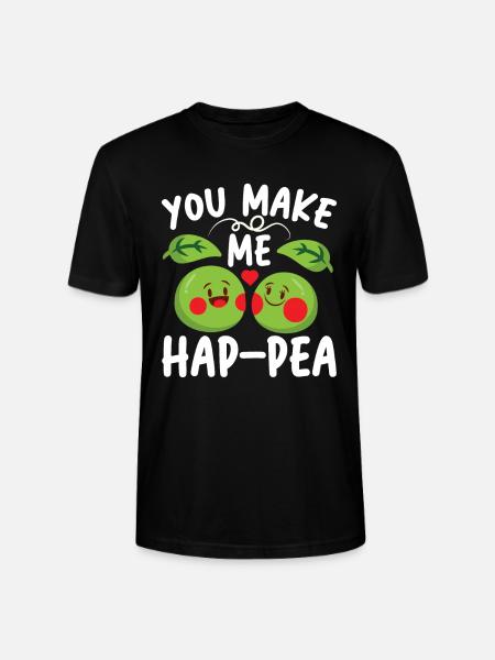You Make Me Hap-pea - Stanley/Stella Unisex Bio-T-Shirt CRAFTER - Schwarz