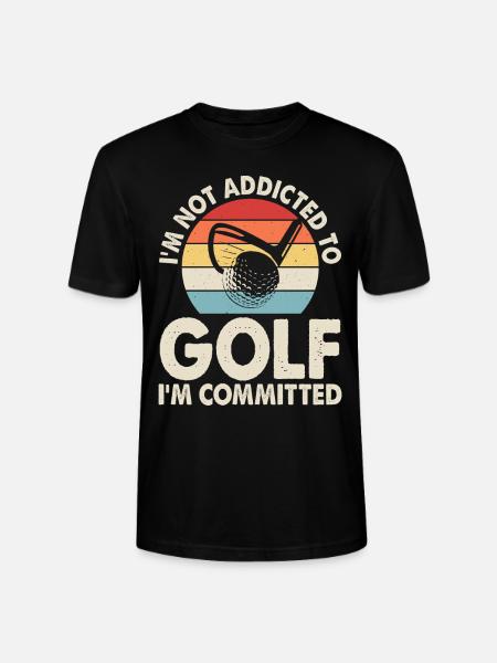 Golf Golfer - Stanley/Stella CRAFTER Unisex Organic T-Shirt - black