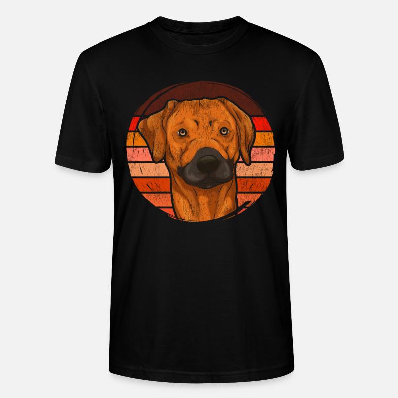 Rétro Rhodesian Ridgeback - T-shirt bio CRAFTER Stanley Stella Unisexe - noir