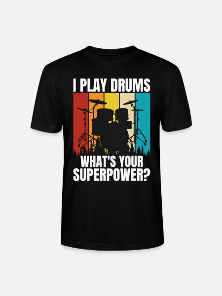 Drums Drummer Drummer - Stanley/Stella CRAFTER Unisex Organic T-Shirt - black