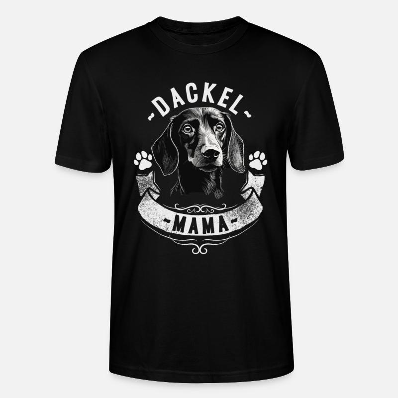 Dackel Mama - Stanley/Stella Unisex Bio-T-Shirt CRAFTER - Schwarz
