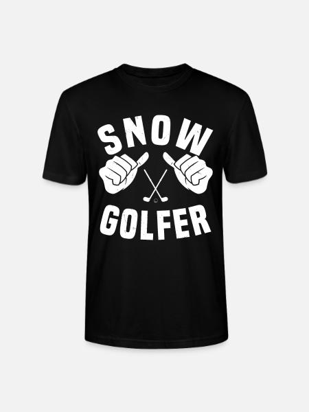 Snow Golfer T-Shirt - Stanley/Stella CRAFTER Unisex Organic T-Shirt - black